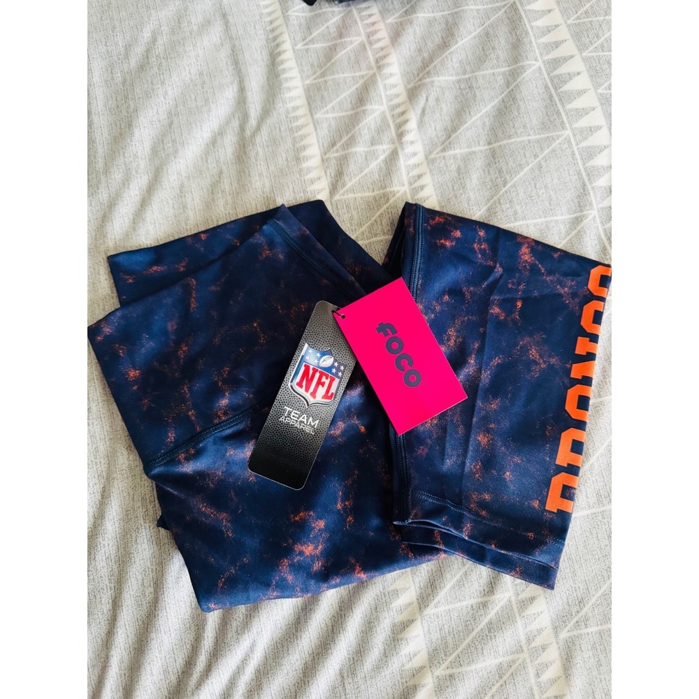NFL Apparel Official‎ Women's Denver Broncos Leggings, Blue/Orange, Large, NWT